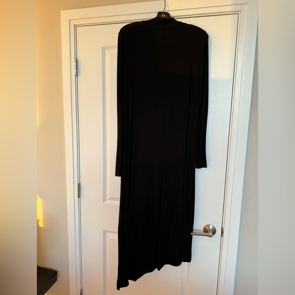 BCBGMAXAZRIA Kabrina Turtleneck Asymmetric Hem Dress Black Knit - Size M - Picture 6 of 6